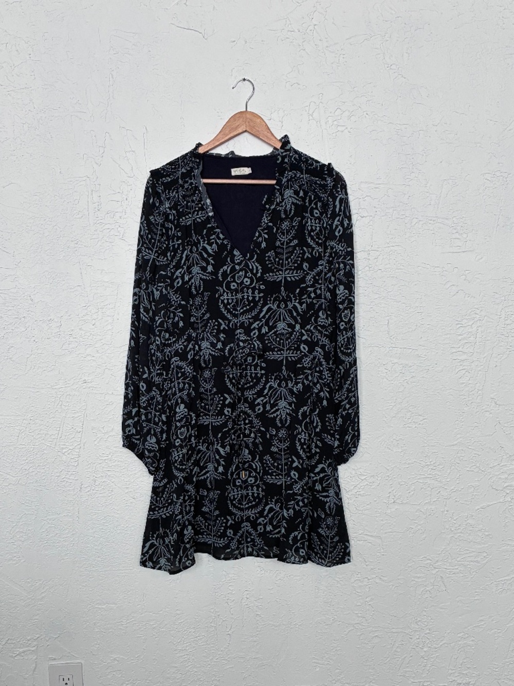 Spartina 449 Blue Long Sleeve Dress | Size Medium